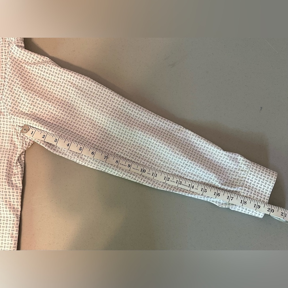 Express Large Mens 16-16 1/2 Fitted White Button Down Long Sleeve Shirt - Picture 6 of 12